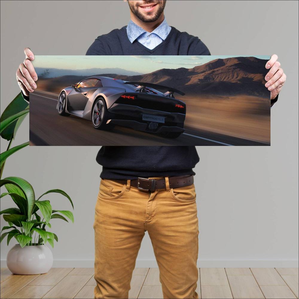 Cuadro grande 30x80cm 2010 Lamborghini Sesto Elemento Concept 005 Lamborghini