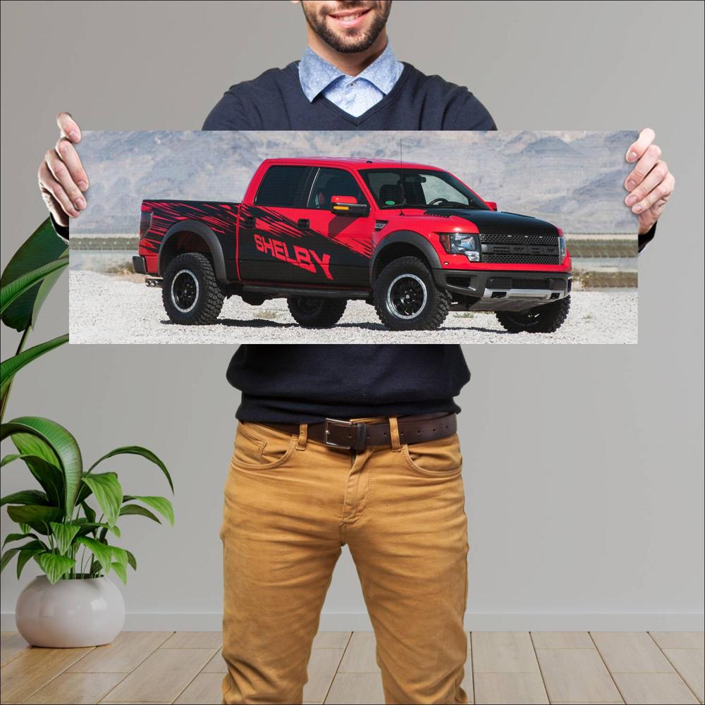 Cuadro grande 30x80cm 2015 Shelby Raptor 001 Shelby