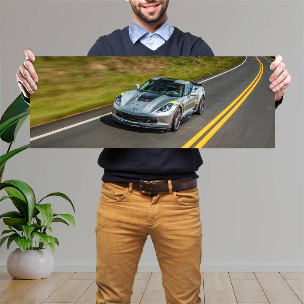 Cuadro grande 30x80cm 2017 Chevrolet Corvette Grand Sport 002 Chevrolet