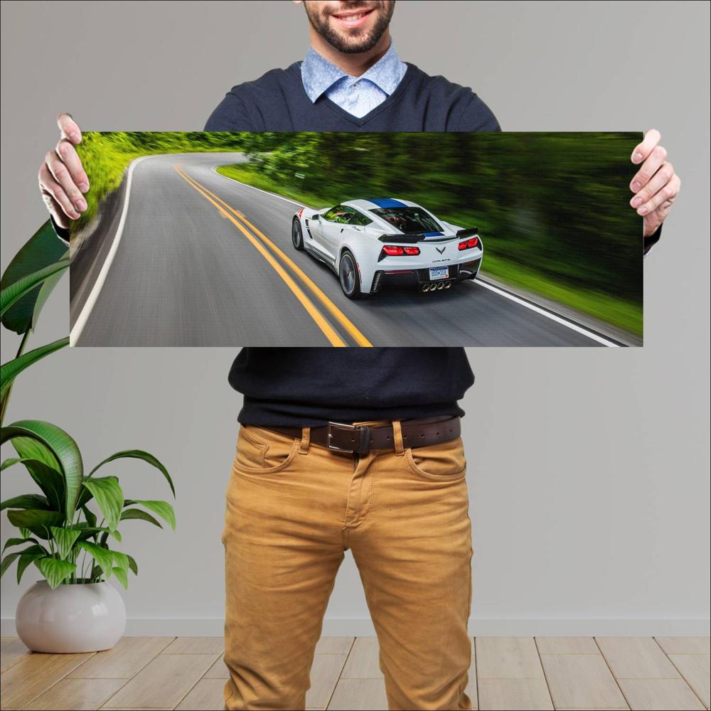 Cuadro grande 30x80cm 2017 Chevrolet Corvette Grand Sport 004 Chevrolet