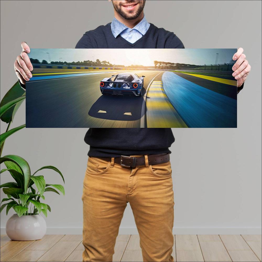 Cuadro grande 30x80cm 2017 Ford GT 008 Ford