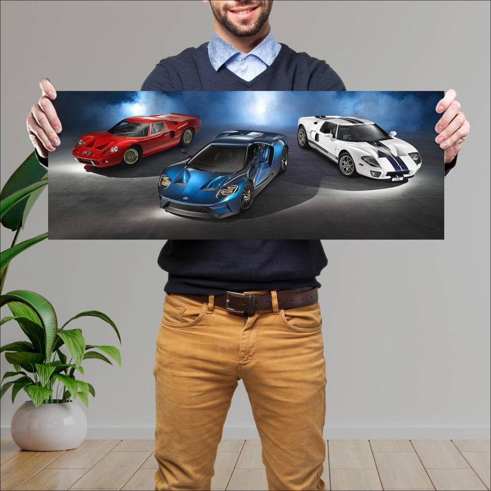 Cuadro grande 30x80cm 2017 Ford GT 009 Ford