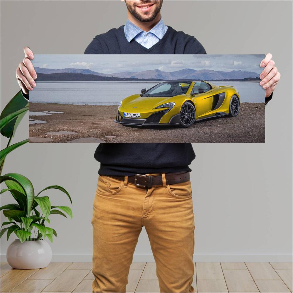 Cuadro grande 30x80cm 2017 McLaren 675LT Spider 007 McLaren
