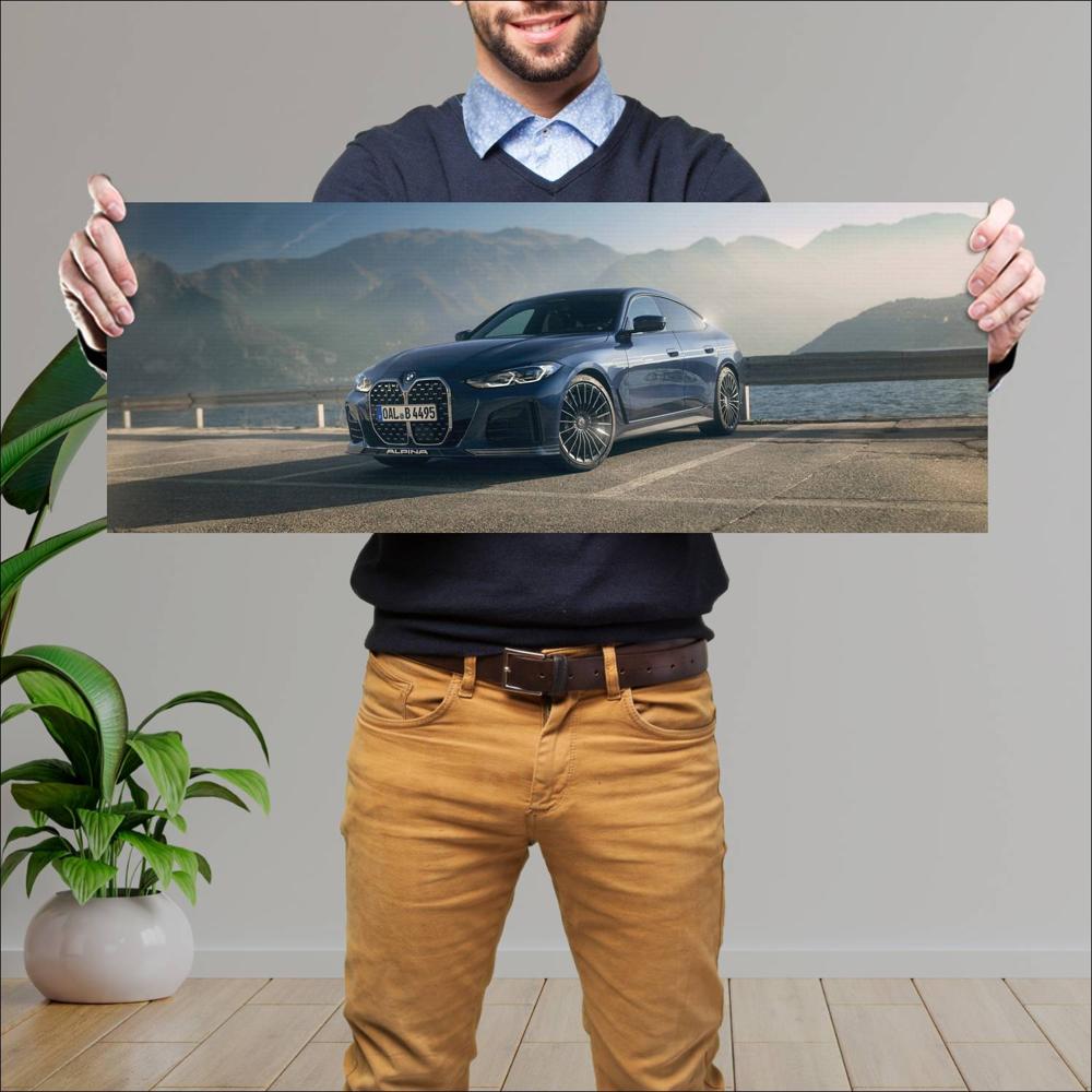 Cuadro grande 30x80cm 2022 Alpina B4 Gran Coupe 001 Alpina