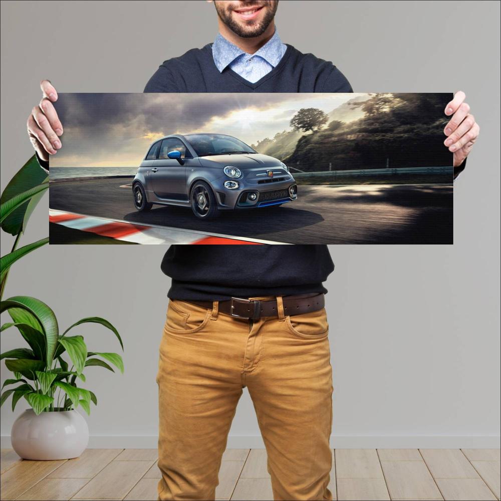 Cuadro grande 30x80cm 2022 Fiat F595 Abarth 003 Fiat