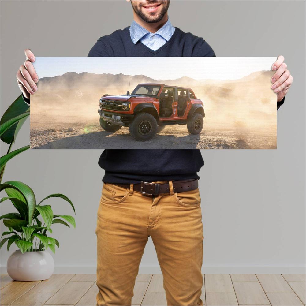 Cuadro grande 30x80cm 2022 Ford Bronco Raptor 001 Ford