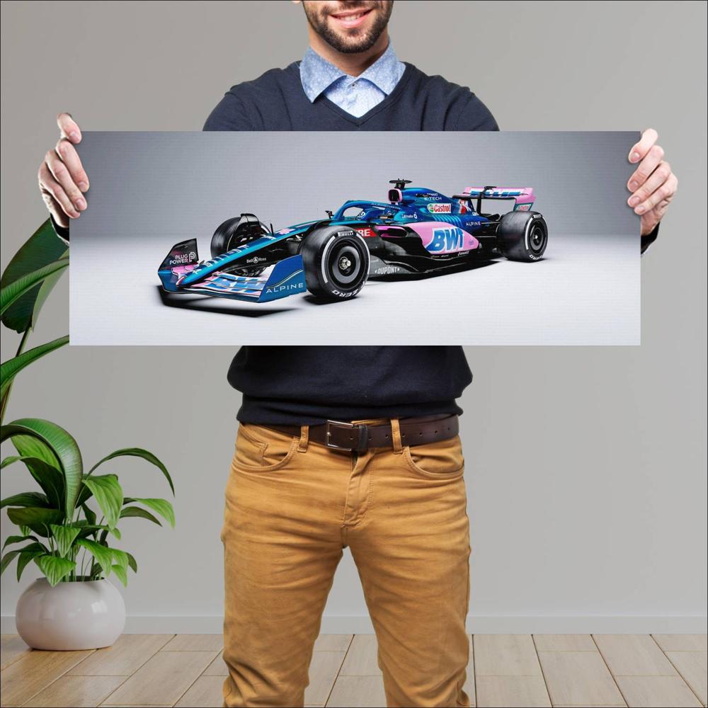 Cuadro grande 30x80cm 2022 Formula1 Alpine A522 001 Formula1