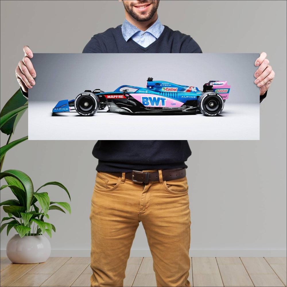 Cuadro grande 30x80cm 2022 Formula1 Alpine A522 004 Formula1