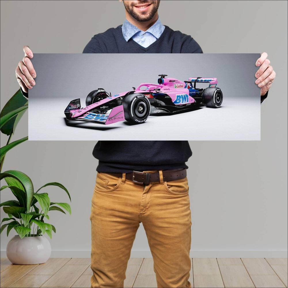 Cuadro grande 30x80cm 2022 Formula1 Alpine A522 007 Formula1