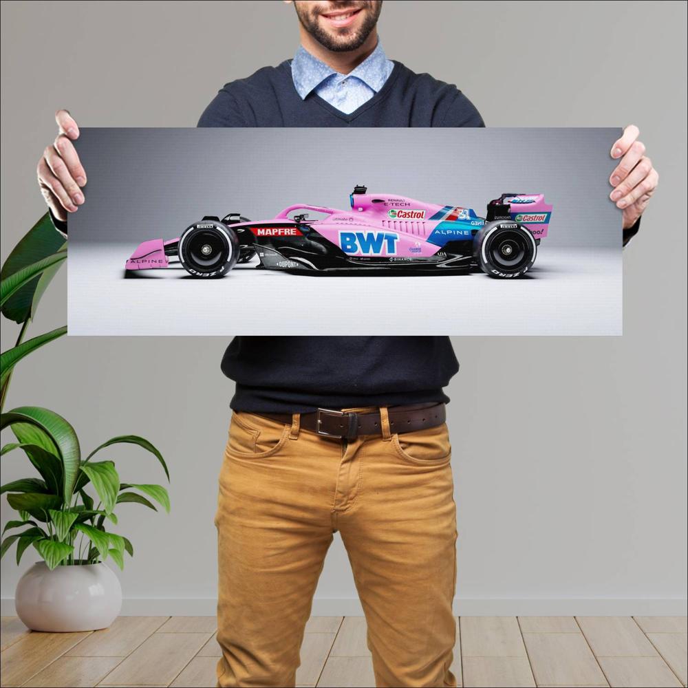 Cuadro grande 30x80cm 2022 Formula1 Alpine A522 008 Formula1
