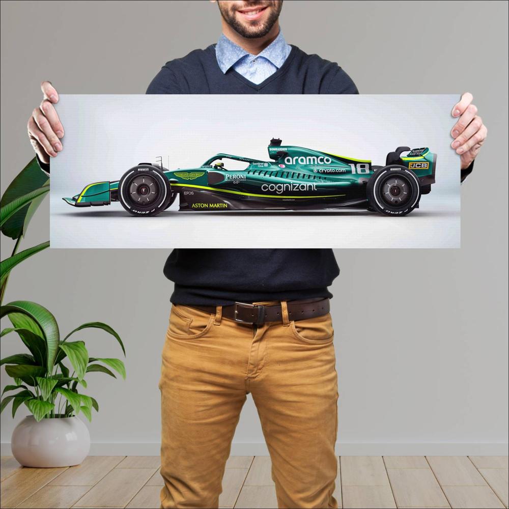 Cuadro grande 30x80cm 2022 Formula1 Aston Martin AMR22 002 Formula1