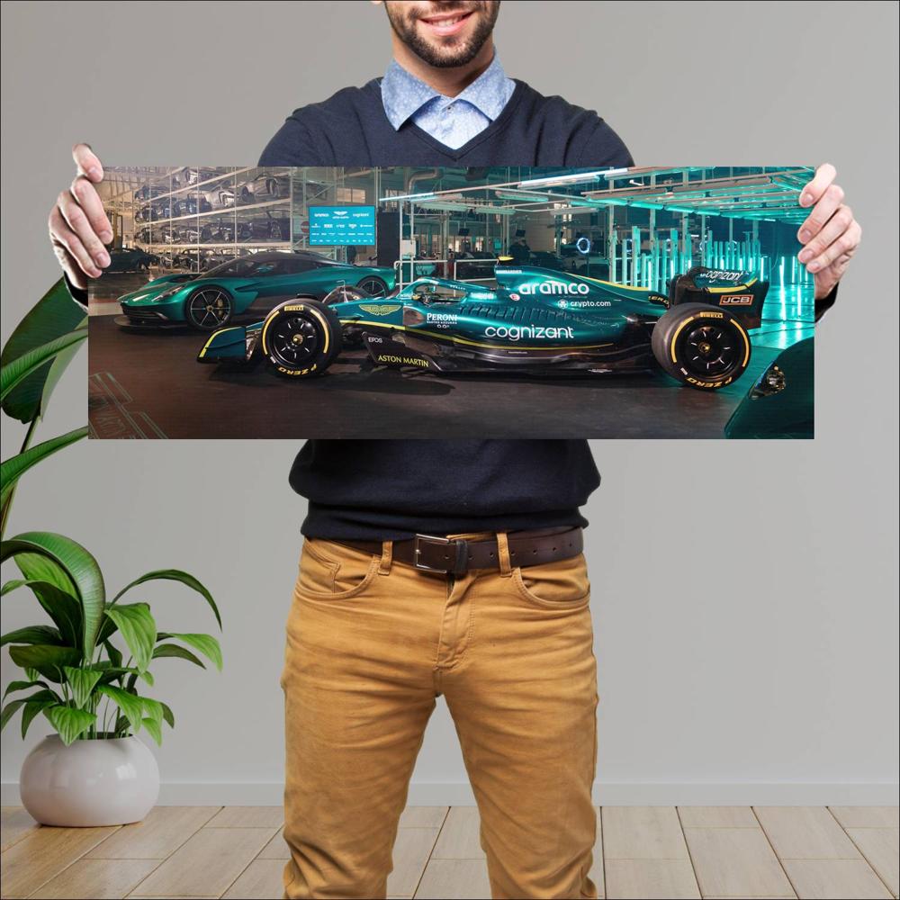 Cuadro grande 30x80cm 2022 Formula1 Aston Martin AMR22 007 Formula1