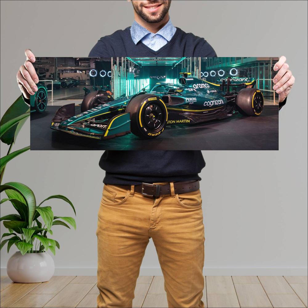 Cuadro grande 30x80cm 2022 Formula1 Aston Martin AMR22 008 Formula1