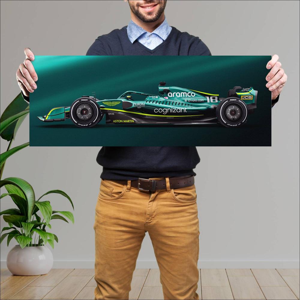 Cuadro grande 30x80cm 2022 Formula1 Aston Martin AMR22 010 Formula1