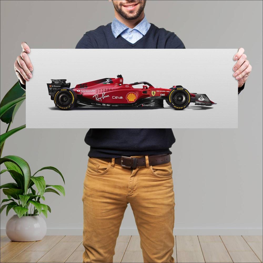 Cuadro grande 30x80cm 2022 Formula1 Ferrari F1 75 007 Formula1