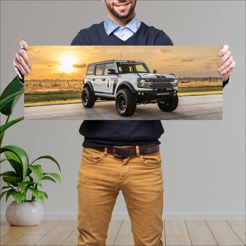 Cuadro grande 30x80cm 2022 Hennessey VelociRaptor 400 Bronco 001 Hennessey