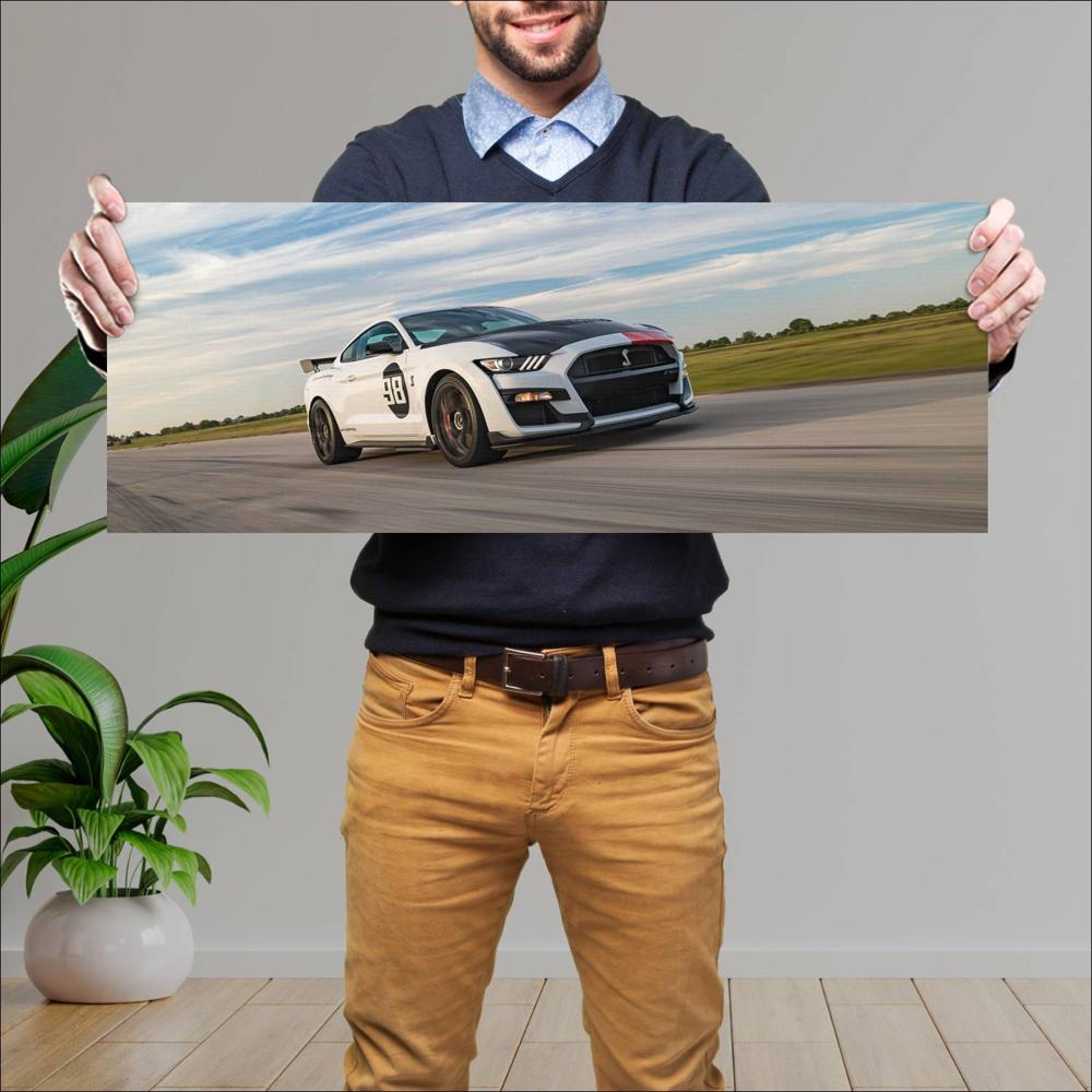 Cuadro grande 30x80cm 2022 Hennessey Venom 1200 Mustang GT500 003 Hennessey
