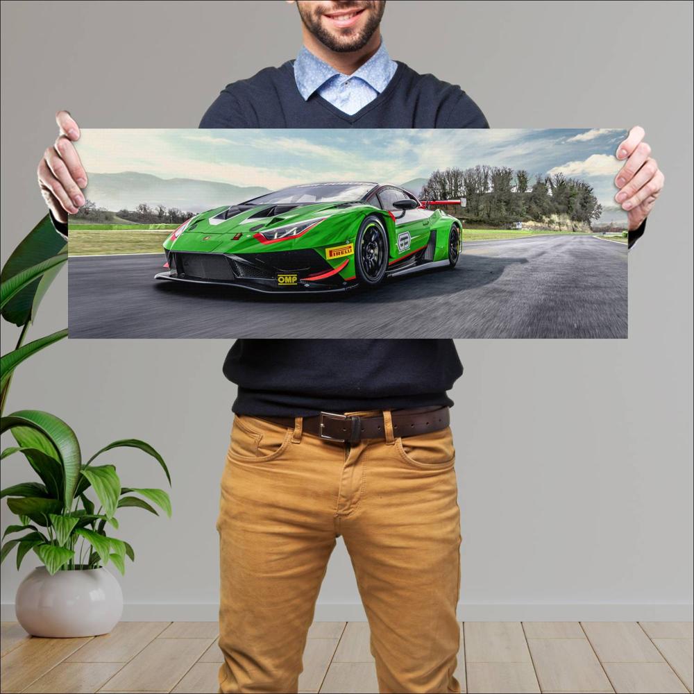 Cuadro grande 30x80cm 2022 Lamborghini Huracan GT3 EVO2 007 Lamborghini