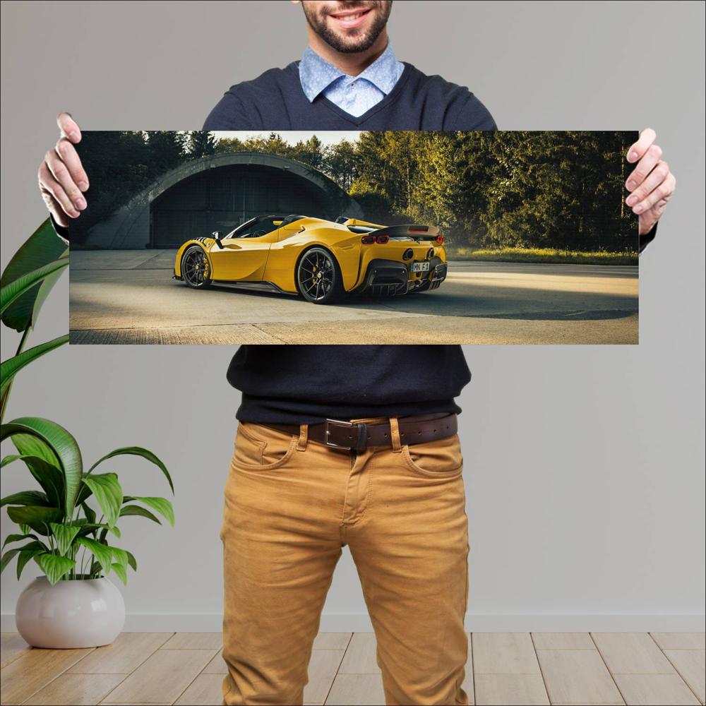 Cuadro grande 30x80cm 2022 Novitec Ferrari SF90 Spider 003 Novitec