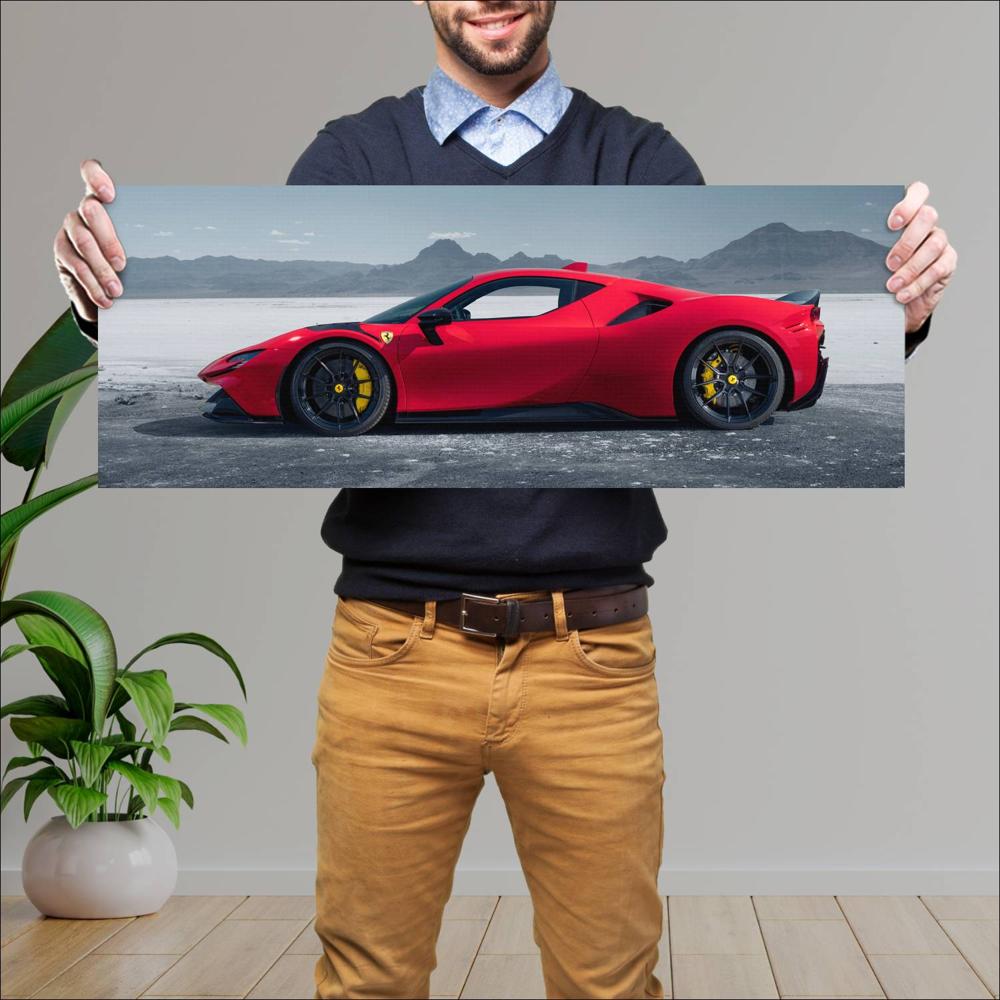 Cuadro grande 30x80cm 2022 Novitec Ferrari SF90 Stradale 002 Novitec