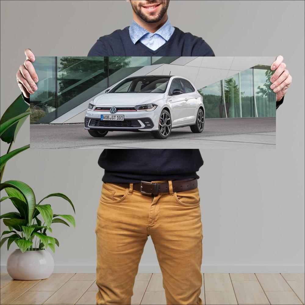 Cuadro grande 30x80cm 2022 Volkswagen Polo GTI 003 Volkswagen