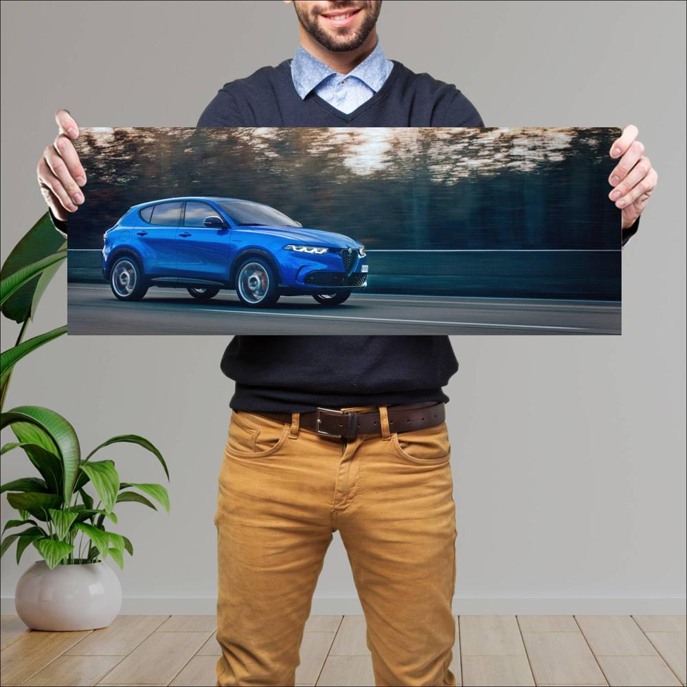 Cuadro grande 30x80cm 2023 Alfa Romeo Tonale 006 Alfa