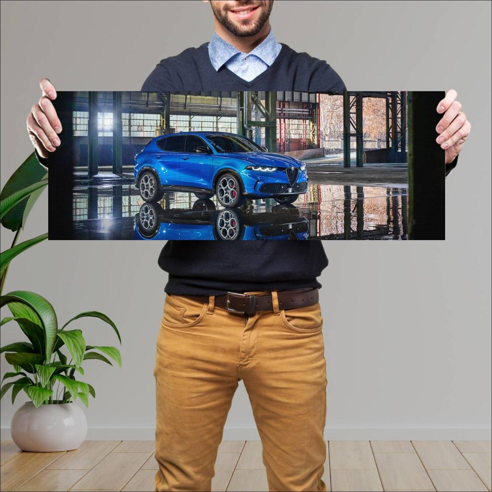 Cuadro grande 30x80cm 2023 Alfa Romeo Tonale 007 Alfa