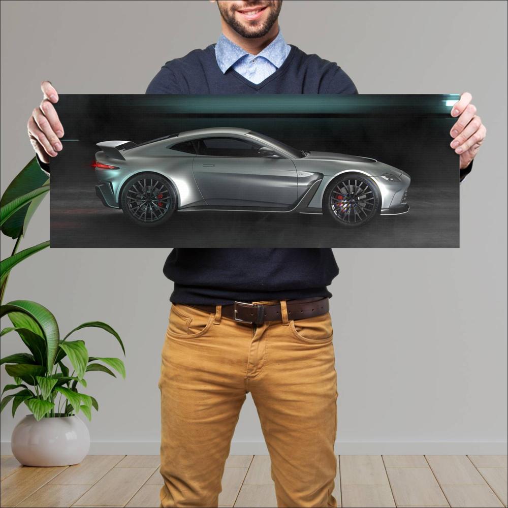 Cuadro grande 30x80cm 2023 Aston Martin V12 Vantage 002 Aston