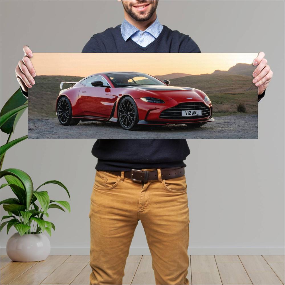 Cuadro grande 30x80cm 2023 Aston Martin V12 Vantage 004 Aston