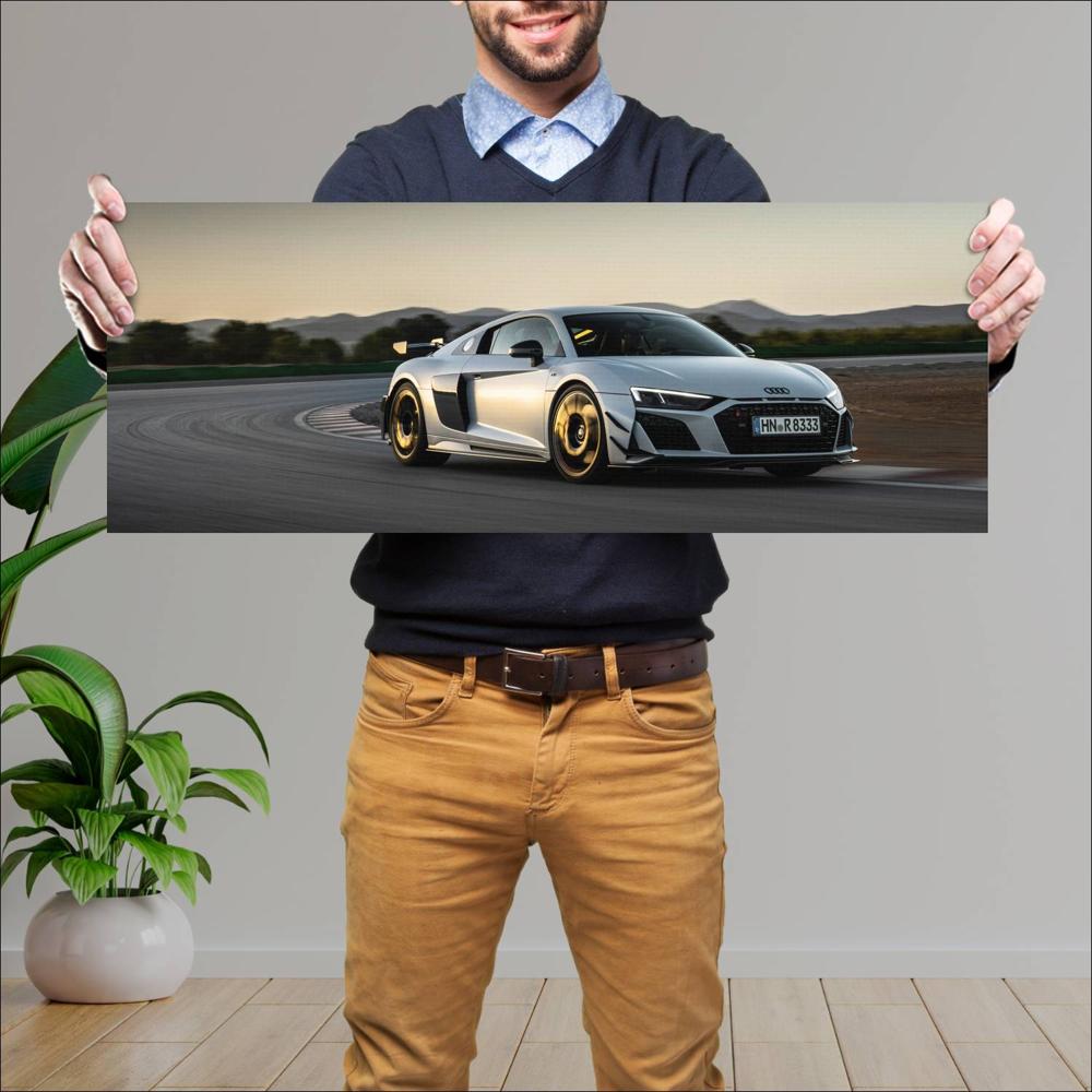Cuadro grande 30x80cm 2023 Audi R8 Coupe V10 GT RWD 008 Audi