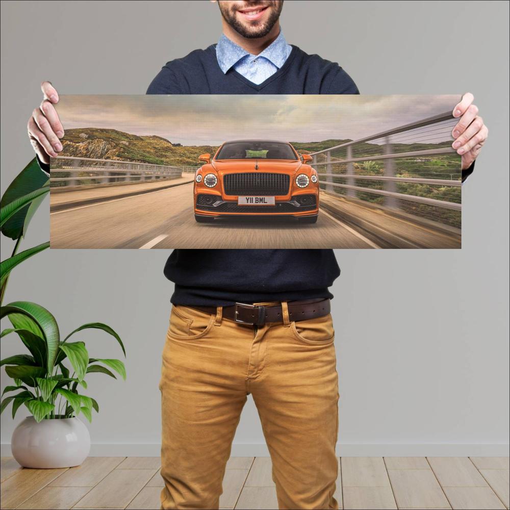 Cuadro grande 30x80cm 2023 Bentley Flying Spur Speed 003 Bentley