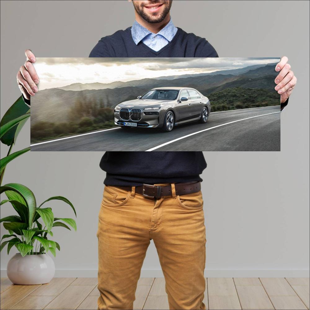 Cuadro grande 30x80cm 2023 BMW i7 005 BMW