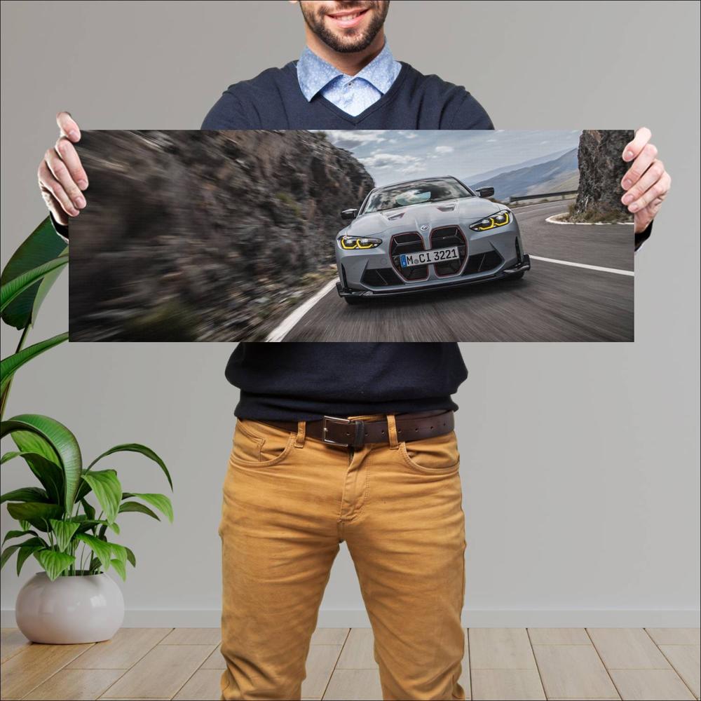Cuadro grande 30x80cm 2023 BMW M4 CSL 001 BMW