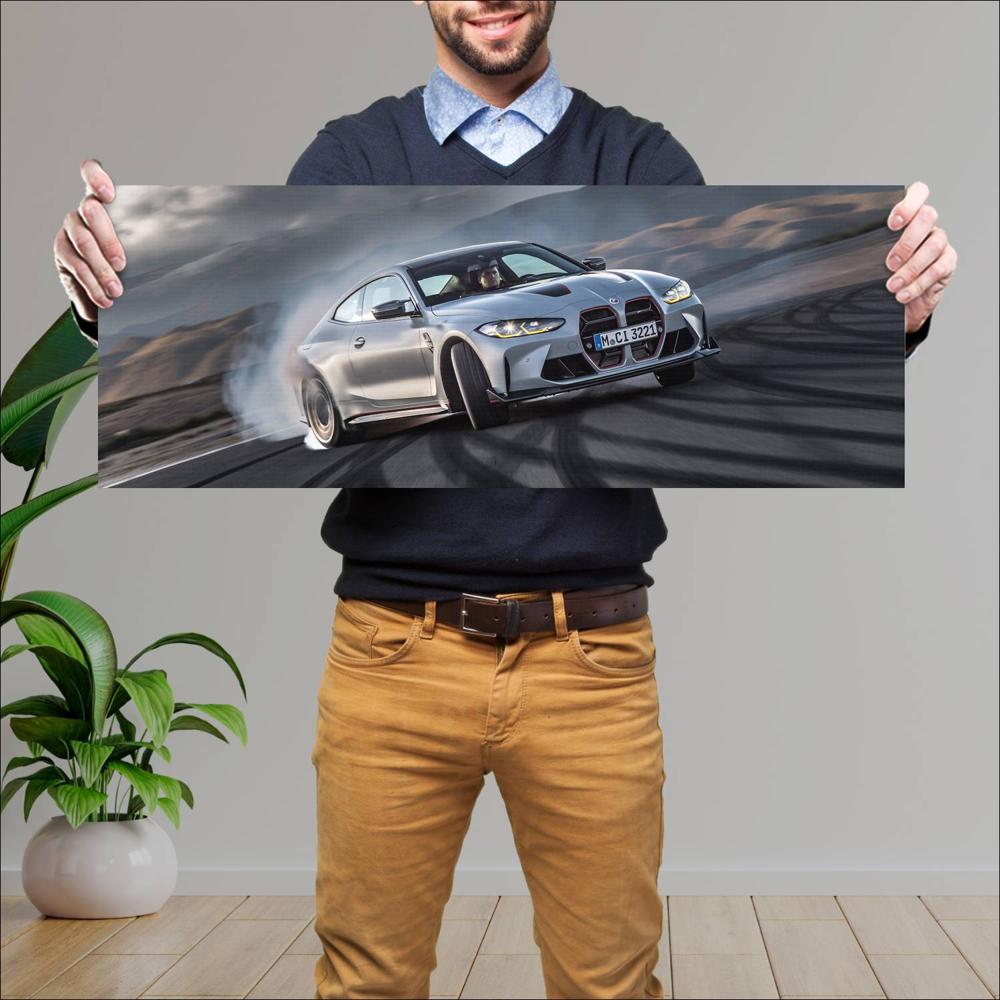 Cuadro grande 30x80cm 2023 BMW M4 CSL 007 BMW