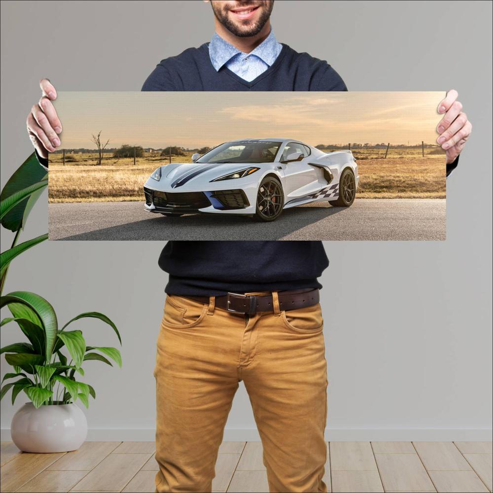 Cuadro grande 30x80cm 2023 Hennessey H700 Corvette C8 Stingray 001 Hennessey