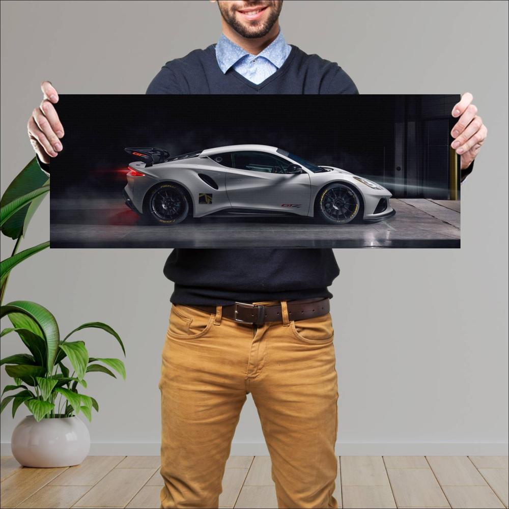 Cuadro grande 30x80cm 2023 Lotus Emira GT4 002 Lotus