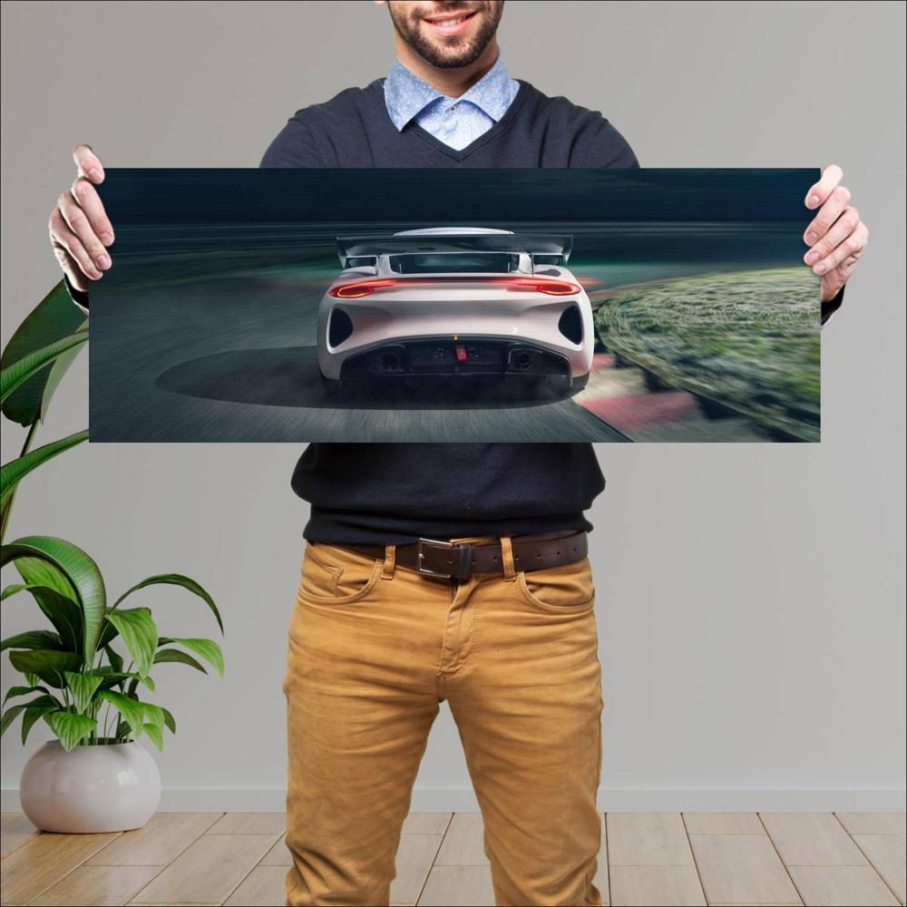 Cuadro grande 30x80cm 2023 Lotus Emira GT4 005 Lotus