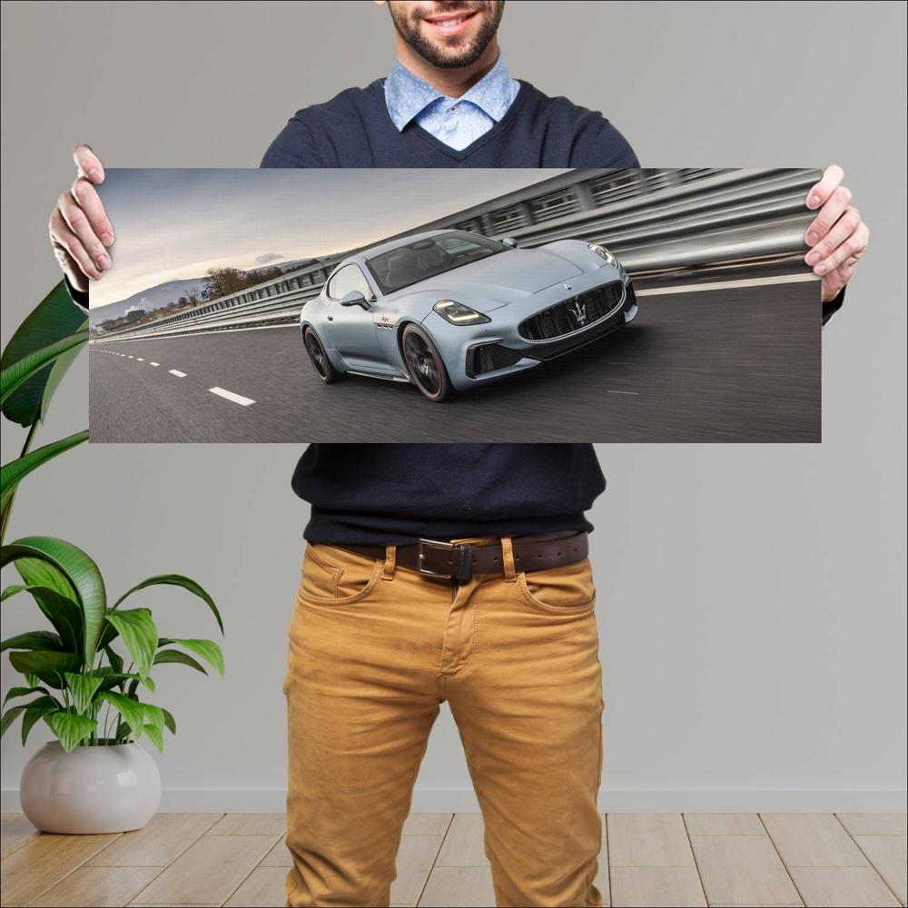 Cuadro grande 30x80cm 2023 Maserati GranTurismo 007 Maserati