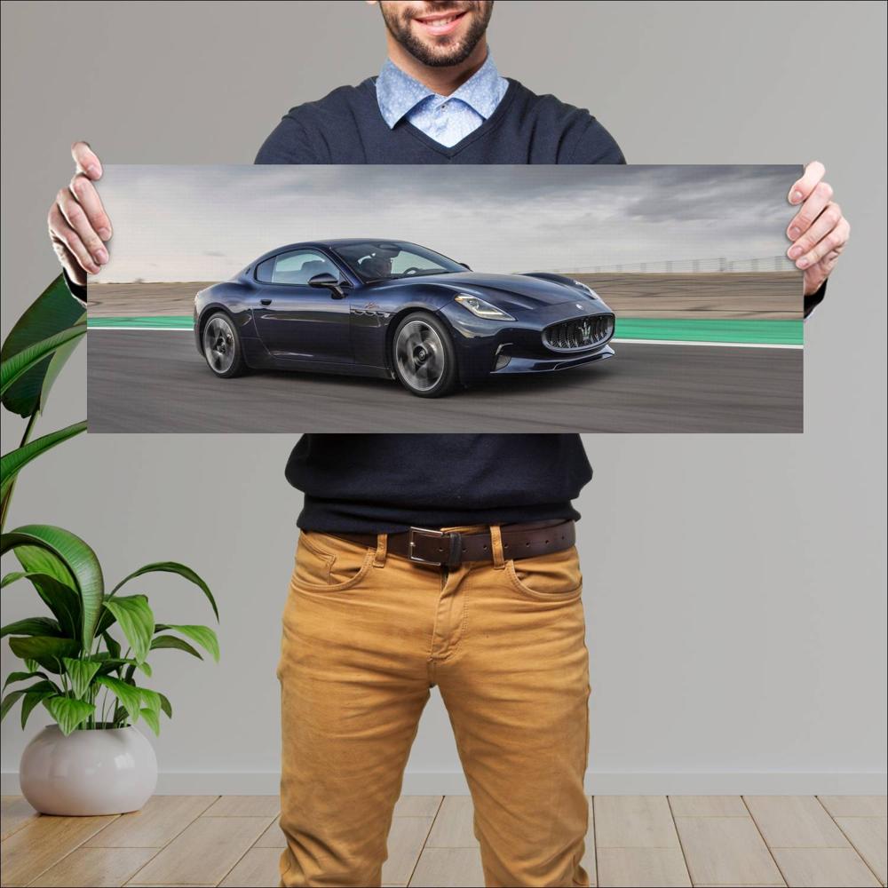 Cuadro grande 30x80cm 2023 Maserati GranTurismo Folgore 005 Maserati