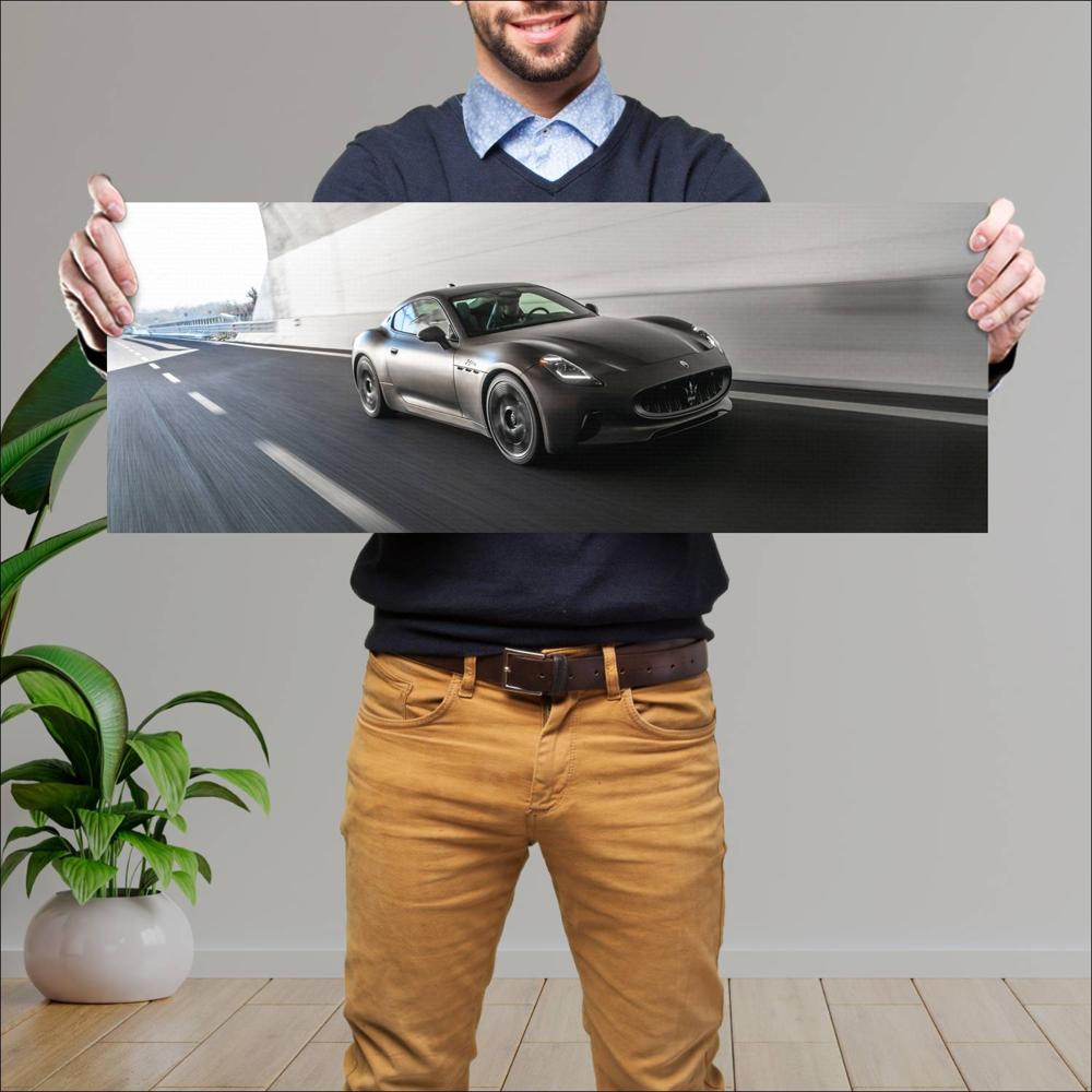Cuadro grande 30x80cm 2023 Maserati GranTurismo Folgore 007 Maserati