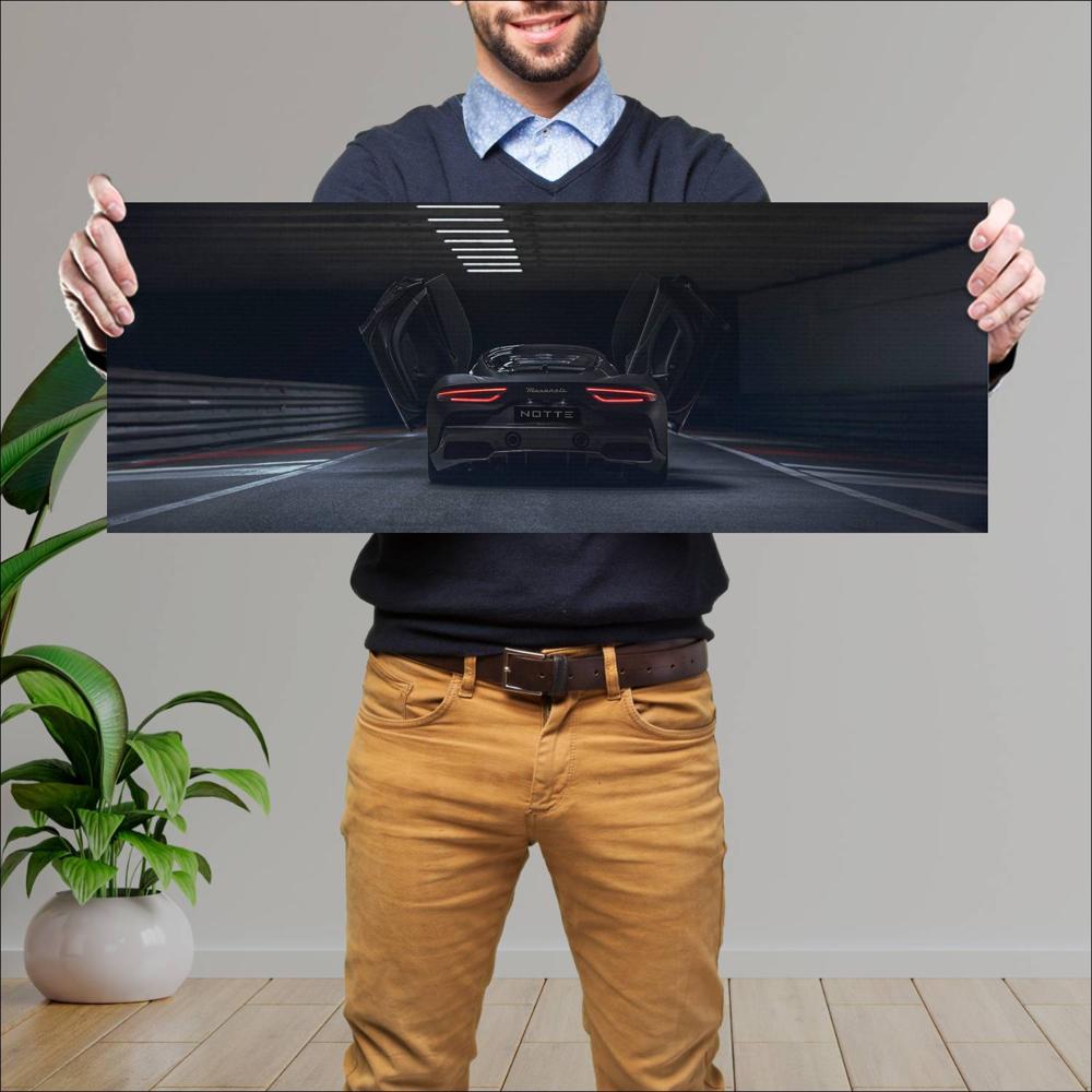 Cuadro grande 30x80cm 2023 Maserati MC20 Notte Edition 004 Maserati