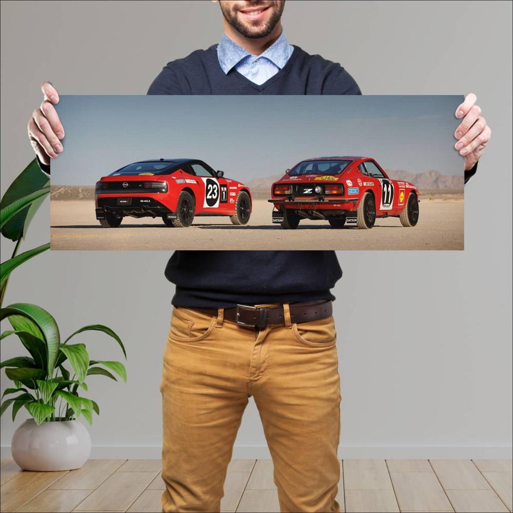 Cuadro grande 30x80cm 2023 Nissan Z Safari Rally Tribute Concept 004 144 Nissan