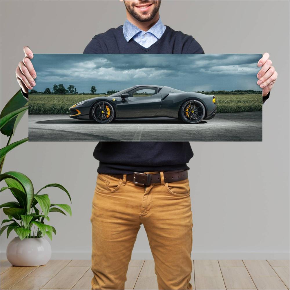Cuadro grande 30x80cm 2023 Novitec Ferrari 296 GTB 002 Novitec