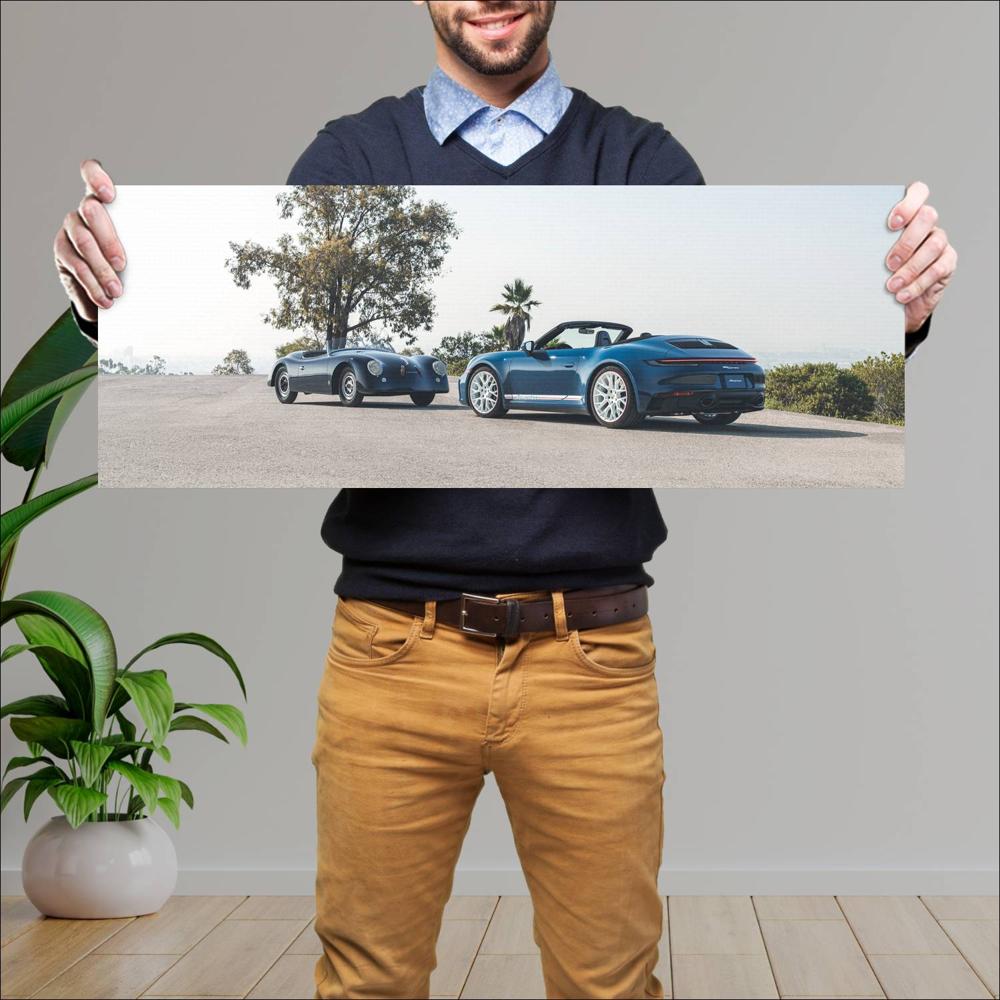 Cuadro grande 30x80cm 2023 Porsche 911 Carrera GTS Cabriolet America 005 Porsche