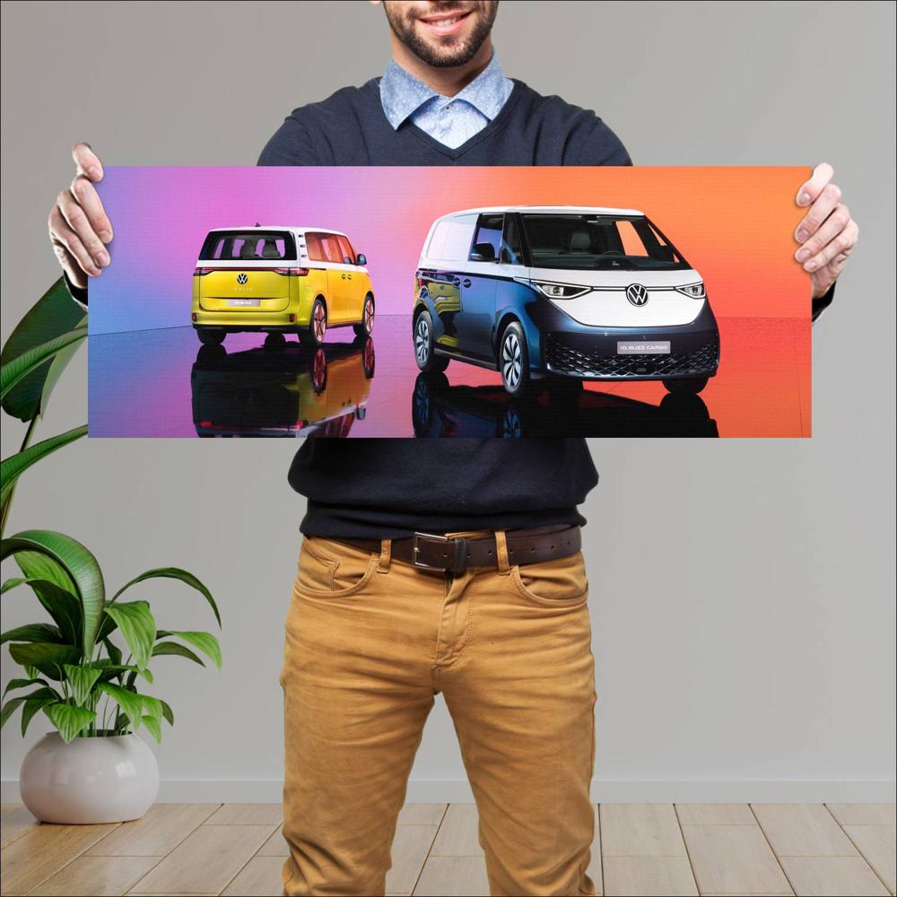 Cuadro grande 30x80cm 2023 Volkswagen ID Buzz 004 Volkswagen