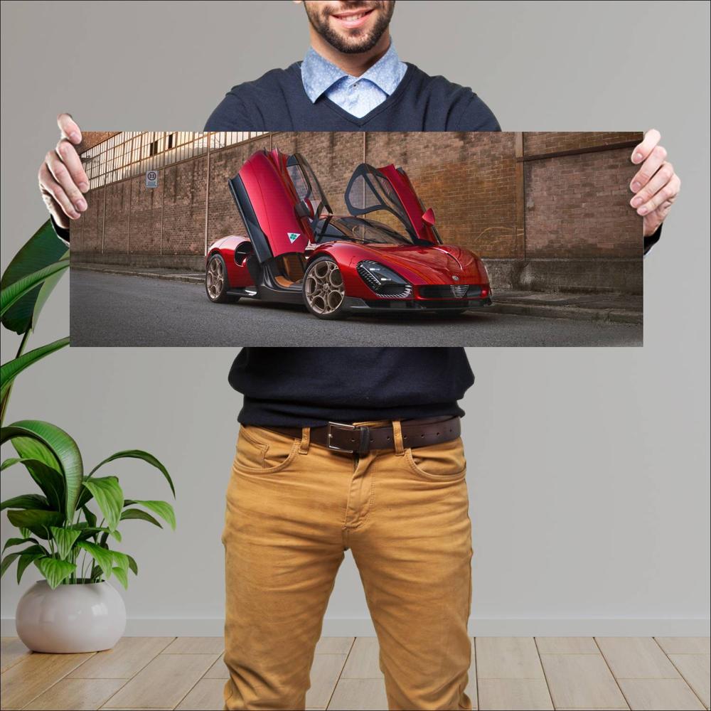 Cuadro grande 30x80cm 2024 Alfa Romeo 33 Stradale 001 Alfa
