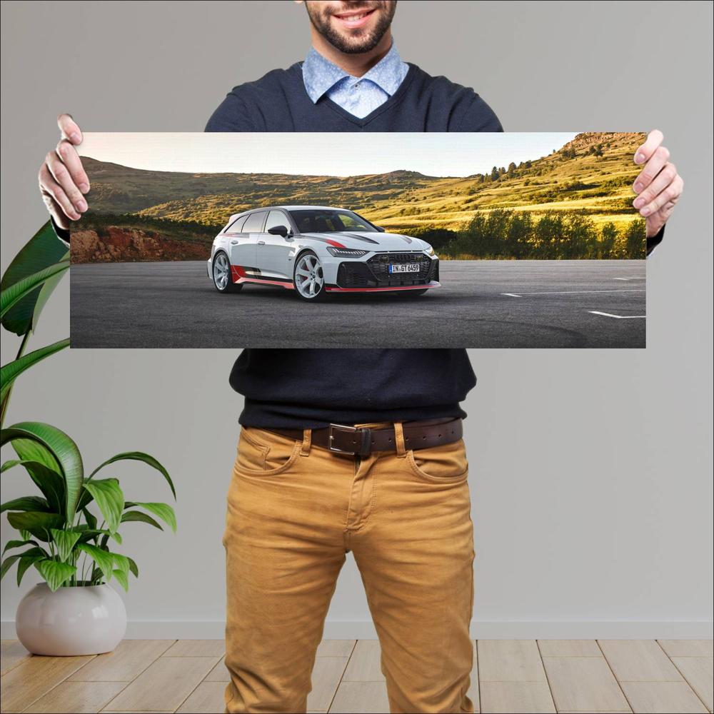 Cuadro grande 30x80cm 2024 Audi RS6 Avant GT 003 Audi