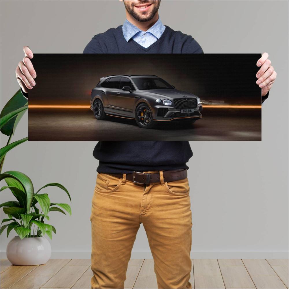 Cuadro grande 30x80cm 2024 Bentley Bentayga S Black Edition 001 Bentley