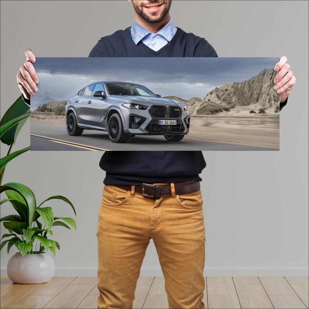 Cuadro grande 30x80cm 2024 BMW X6 M Competition 005 BMW