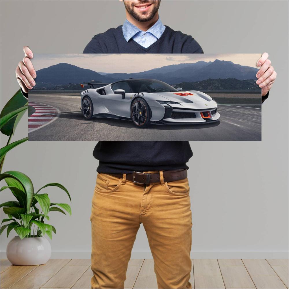 Cuadro grande 30x80cm 2024 Ferrari SF90 XX Stradale 001 Ferrari